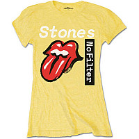 Rolling Stones koszulka, No Filter Text Yellow, damskie