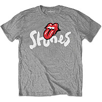 Rolling Stones koszulka, No Filter Text Brush Strokes Grey, męskie