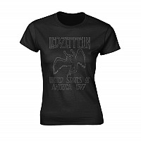Led Zeppelin koszulka, USA 1977 Girly Black, damskie