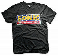 Sonic The Hedgehog koszulka, Cracked Logo Black, męskie