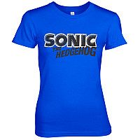 Sonic The Hedgehog koszulka, Classic Logo Girly Blue, damskie
