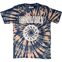 Soundgarden koszulka, Logo Swirl Dip Dye Wash Blue, męskie
