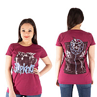 Slipknot koszulka, Goat Logo Demon Girly BP Maroon Red, damskie