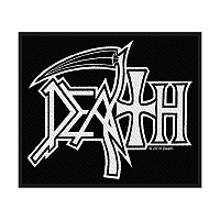 Death tkaná naszywka PES 100x90 mm, Logo