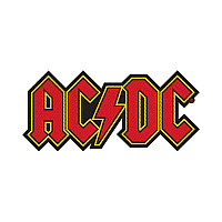 AC/DC tkaná naszywka PES 100 x 50 mm, Logo Cut-Out