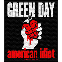Green Day tkaná naszywka PES 100x90 mm, American Idiot 2