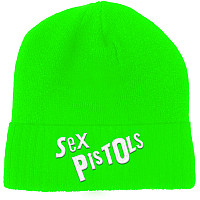 Sex Pistols zimowa czapka zimowa, Logo Fluorescent Green