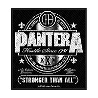 Pantera tkaná naszywka PES 100x90 mm, Stronger Than All