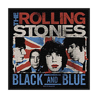 The Rolling Stones tkaná naszywka PES 100x100 mm, Black & Blue
