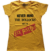 Sex Pistols koszulka, Never Mind the Bollocszt Original Album Yellow, damskie