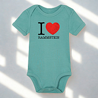 Rammstein niemowlęcy body, I Love Rammstein Peppermint Green, dziecięcy