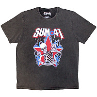 Sum 41 koszulka, All Killer No Filler Skeleton Wash Charcoal Grey, męskie