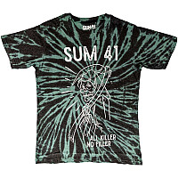 Sum 41 koszulka, Reaper Eco Dip Dye Green, męskie