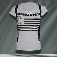 Rammstein koszulka s kšandami, Suspender White, damskie