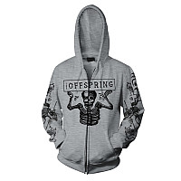 The Offspring bluza, Skeletons Grey Zip, męska