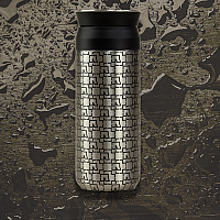 Rammstein nerez ocel podróżny kubek 400 ml, Schwarz