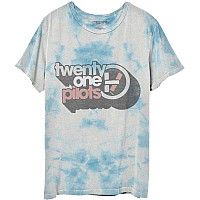 Twenty One Pilots koszulka, Vintage Block Holiday Dip Dye White, męskie