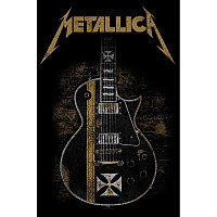 Metallica teszttylny banner 70cm x 106cm, Hetfield Guitar Black