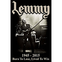 Motorhead teszttylny banner 68cm x 106cm, Lemmy Lived To Win