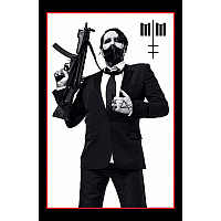 Marilyn Manson teszttylny banner 68cm x 106cm, Machine Gun