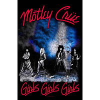 Motley Crue tekstylny banner PES 70cm x 106cm, Girls, Girls, Girls