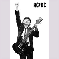 AC/DC teszttylny banner 70cm x 106cm, Angus Poster White
