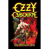 Ozzy Osbourne tekstylny banner PES 70 x 106 cm, The Ultimate Sin