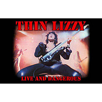 Thin Lizzy tekstylny banner PES 70cm x 106cm, Live And Dangerous