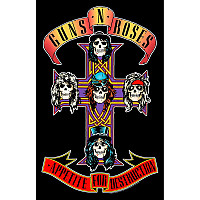 Guns N Roses tekstylny banner PES 70cm x 106cm, Appetite For Destruction