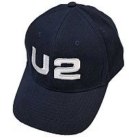 U2 czapka z daszkiem, White Logo Navy Blue