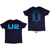U2 koszulka, Logo E+I 2018 Tour Dates BP Navy Blue, męskie