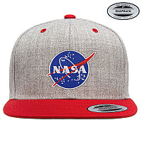 NASA czapka z daszkiem, NASA Insignia Premium Snapback Heather Grey Red Onesize, unisex