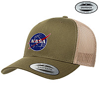 NASA czapka z daszkiem, NASA Insignia Premium Trucker Olive Khaki Onesize, unisex