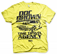 Back to the Future koszulka, Doc Brown Time Travel Agency Yellow, męskie