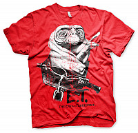 E.T. Mimozemšťan koszulka, Biking Distressed Red, męskie