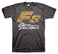Fast & Furious koszulka, F8 Distressed Logo Grey, męskie