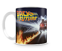 Back to The Future ceramiczny kubek 250 ml, Delorean Fire Tracszt