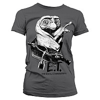E.T. Mimozemšťan koszulka, Biking Distressed Girly Dark Grey, damskie