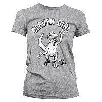 Jurský Park koszulka, Clever Girl Girly Grey, damskie