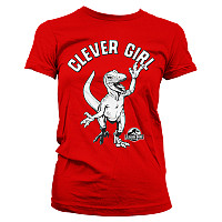 Jurský Park koszulka, Clever Girl Girly Red, damskie