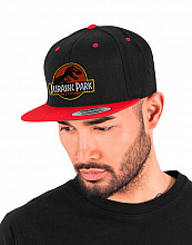 Jurský Park czapka z daszkiem, Snapback Yupoong High Quality Black Red