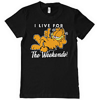 Garfield koszulka, Live For The Weekend Black, męskie