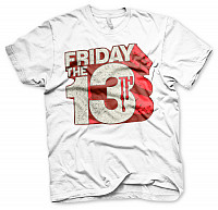 Friday the 13th koszulka, Block Logo White, męskie