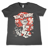Tom & Jerry koszulka, Vintage Comic Dark Grey, dziecięcy