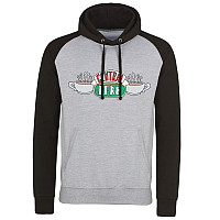 Friends bluza, Central Perk Baseball Hoodie Black & Grey, męska