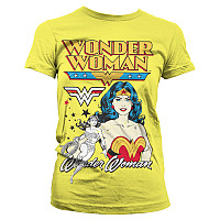 Wonder Woman koszulka, Posing Wonder Woman Girly Yellow, damskie