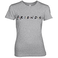 Friends koszulka, Friends Logo Girly Heather Grey, damskie