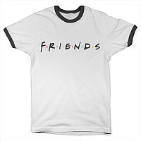 Friends koszulka, Logo Ringer Tee White, męskie