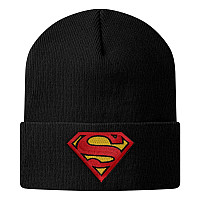 Superman zimowa czapka zimowa, Organic Cotton Onesize Black