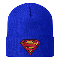 Superman zimowa czapka zimowa, Organic Cotton Onesize Blue